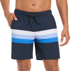 New Hurley Men's Swim Trunk Shorts Blue Size XL Regular Fit Casual For Summer